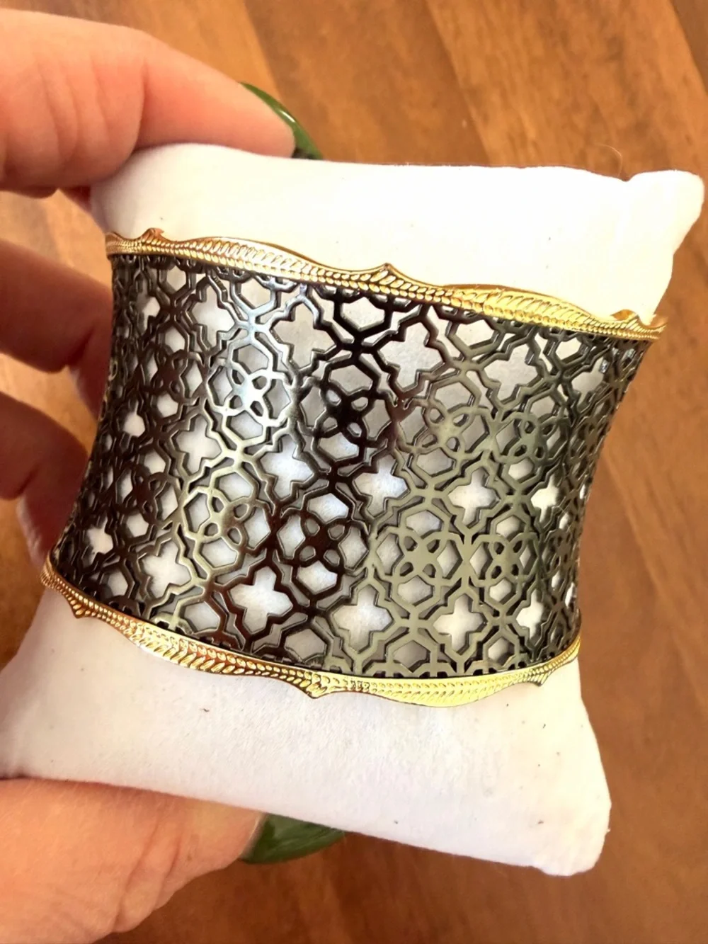 Kendra Scott Candice Gold and Bronze Filigree Cuff Bracelet